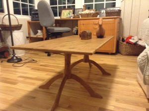 A simple table with complicated legs.  I never realized till I set up this web site that I like to make different legs